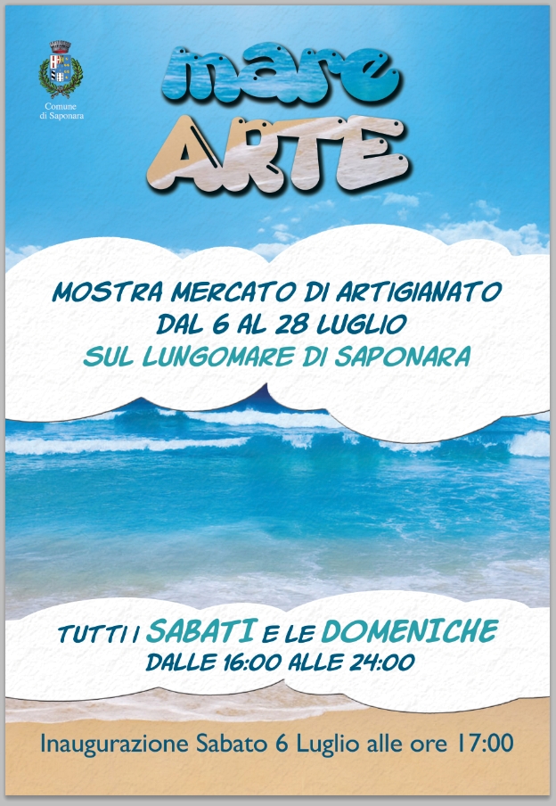 Saponara - Saponara Marittima, ultimo weekend con “Mare Arte”: gli artigiani tornano sul lungomare